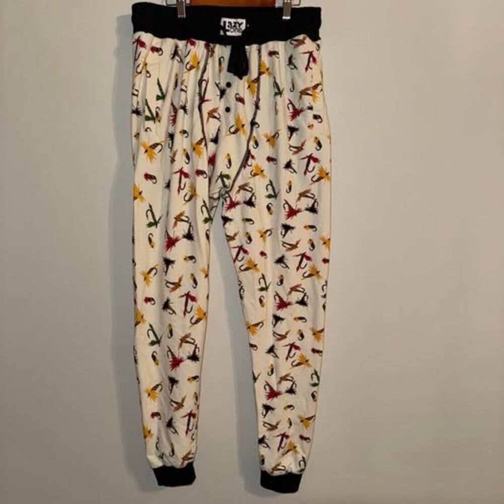 Lazy One Fly Fishing Men's Long Johns Pajama Pants Large